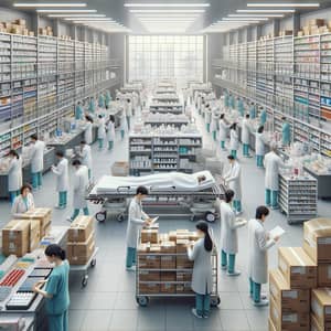 Efficient Hospital and Medicine Logistics: Medical Staff and Pharmacy Scene
