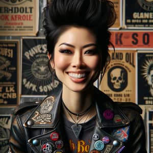 Asian Rock and Roll Enthusiast Portrait