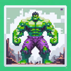 Pixelated PS2 Hulk: Retro Low-Poly Design