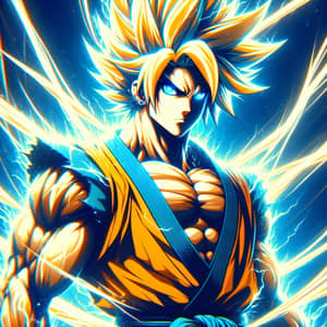 Powerful & Swift Spiky Yellow-Haired Martial Artist Character