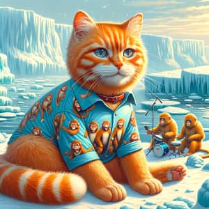 Ginger Cat in Arctic Monkeys Shirt