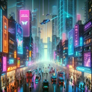 Future Cities, Cyberpunk Aesthetics | Neon Glow Skyscrapers