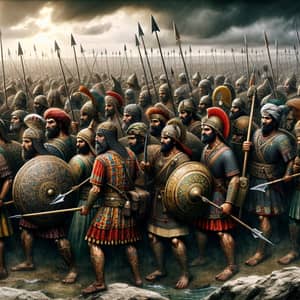Achaemenid Army on the Battlefield: A Vivid Scene