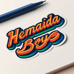 Hemaida Boys Sticker: Modern & Vibrant Design