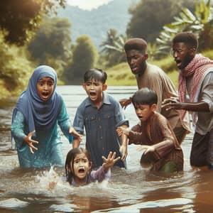 Child Drowning Emergency by River: Diverse Group Reacts - StaySafe