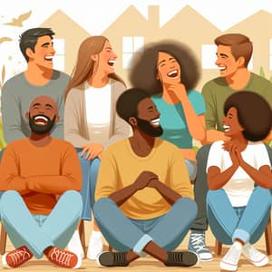 Joyful Diverse Group Laughing Together | Cheerful Atmosphere