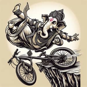 Ganesh Bike Dive: Thrilling Adventure Illustration
