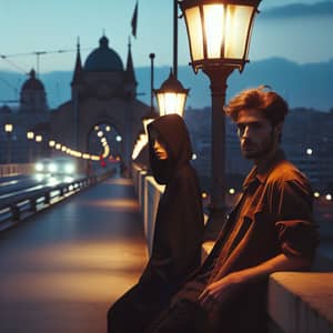 Twilight Bridge Romance in City | Beautiful Dusk Scene