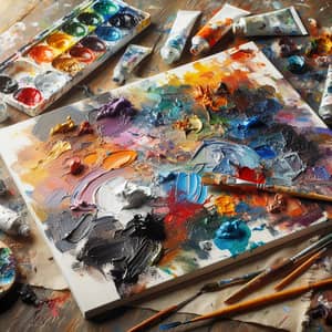 Vibrant Acrylic Paint Canvas Art | Artist's Palette Inspiration
