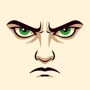 Jealousy Expression Image: Hispanic Adult with Intense Green Eyes