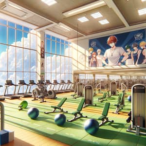 Anime-Styled Gym Design for Workout Enthusiasts