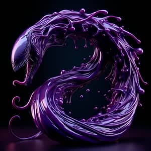 Purple Alien Symbiote - Otherworldly Living Goo Visualization
