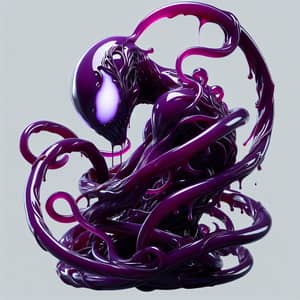 Vivid Purple Symbiote - Alien Being Forming Symbiotic Relationship
