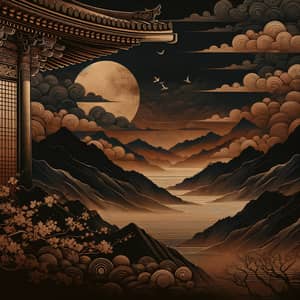 Melancholic Night Mode Desktop Background Design