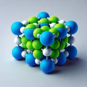 3D Model of Sodium Chloride (NaCl) - Geometric Harmony of Crystal Structure
