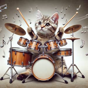 Drummer Cat: Captivating Rhythmic Performance