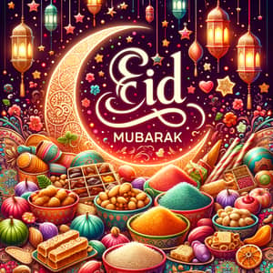Eid ul Fitr Social Media Post | Festive Greetings & Delicacies