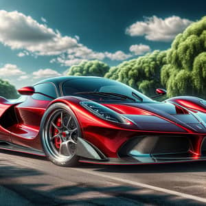High-Performance Red Sportscar | Sleek Design & Luxury Features