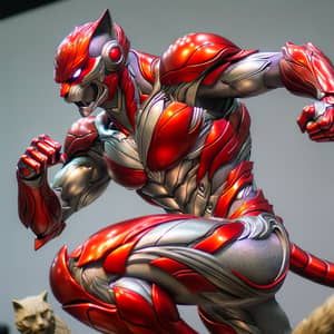 Iron Cat Avenger: Heroic Battle in Red Suit