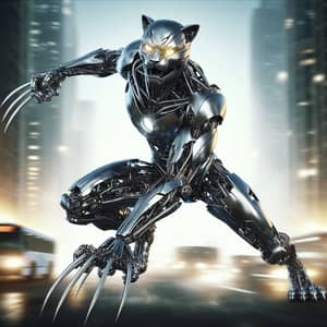 Iron Cat Avenger: Heroic Figure Ready for Battle