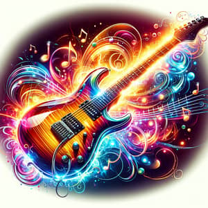Eye-Catching Electric Guitar | Music Potential Illustration