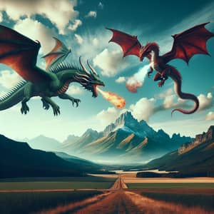 Majestic Dragons: Awe-Inspiring Encounter in the Sky