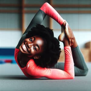 Athletic Black Girl Triple Fold Backbend | Gymnastic Performance