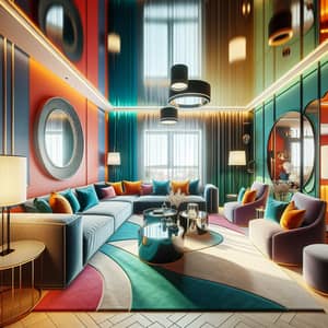 Modern & Elegant Living Room | Vibrant Colors & Sophisticated Design