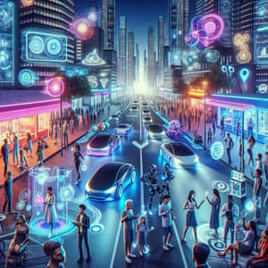 Futuristic Cityscape with Advanced Technologies | Innovative Urban Vision