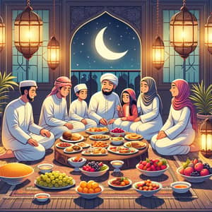 Traditional Ramadan Family Gathering | Holy Month Scene