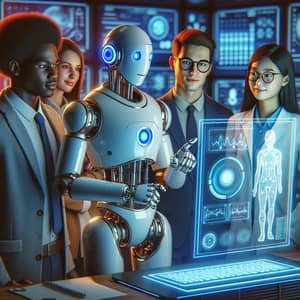 Futuristic Robot Assists Diverse Humans with High-Tech Data