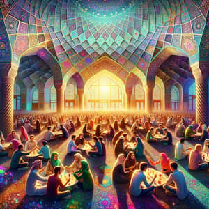 Vibrant Matchmaking Event at Iconic Mosque in Shiraz