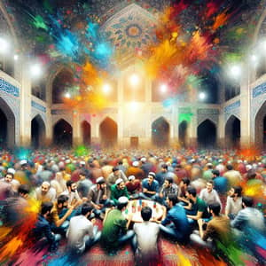 Colorful Matchmaking Gathering at Nasir al-Mulk Mosque