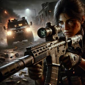 Intense PUBG 20 Kill Gameplay: Hispanic Female Warrior Dominates War-Torn City