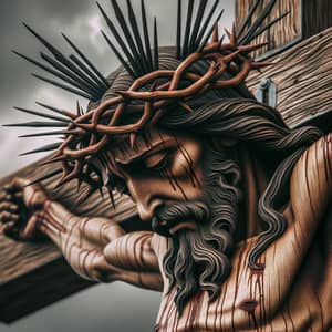 Symbolic Crucifixion Image | Religious Figure on Cross