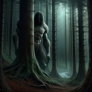 Mysterious Male Creature in Ominous Forest | Eerie Details