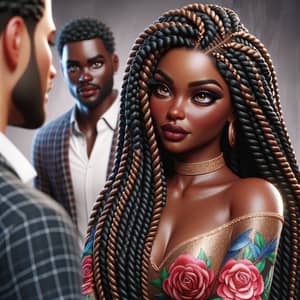 Intriguing Scene: Black Woman Flirting - Complex Social Dynamics