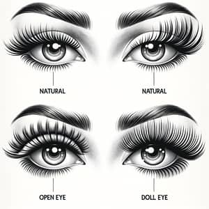 Eyelash Extension Styles: Natural, Cat Eye, Open Eye, Doll Eye