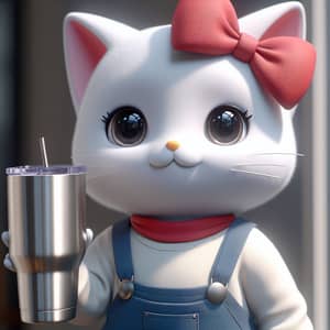 Realistic Hello Kitty with Stanley Tumbler