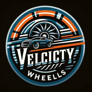 Velocity Wheels | Car Shop Logo Design for Speed Enthusiasts