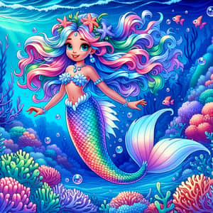 Polynesian Mermaid Saiya in Enchanting Coral Reef Dream