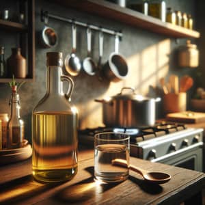 Kitchen Ambiance: Olive Oil & Water Scene