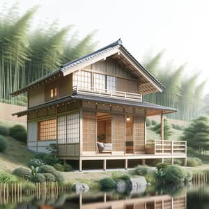 Japanese Style Cottage in Natural Landscape