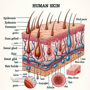 Human Skin Diagram: Epidermis, Dermis, Hypodermis & More