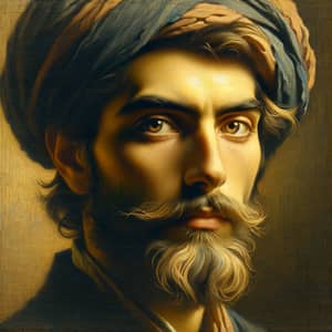 Classical Portraiture Oil Painting of Distinguished Middle-Eastern Gentleman
