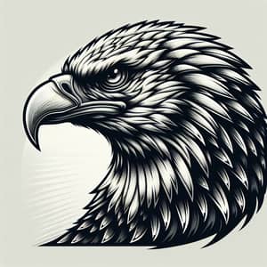 Detailed Eagle Head Design: Majestic Illustration