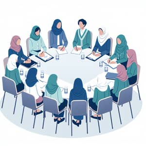 U-shaped Table Meeting with Diverse Participants