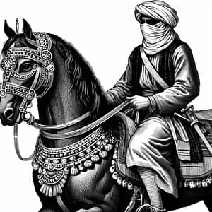 Pre-Islamic Arabian Person Riding Horse