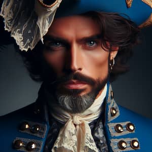 Royal Blue Pirate Adult Suit: Dangerous yet Sophisticated Look