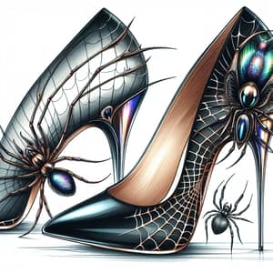 Chic Spider-Inspired Heels for Modern Fashionistas